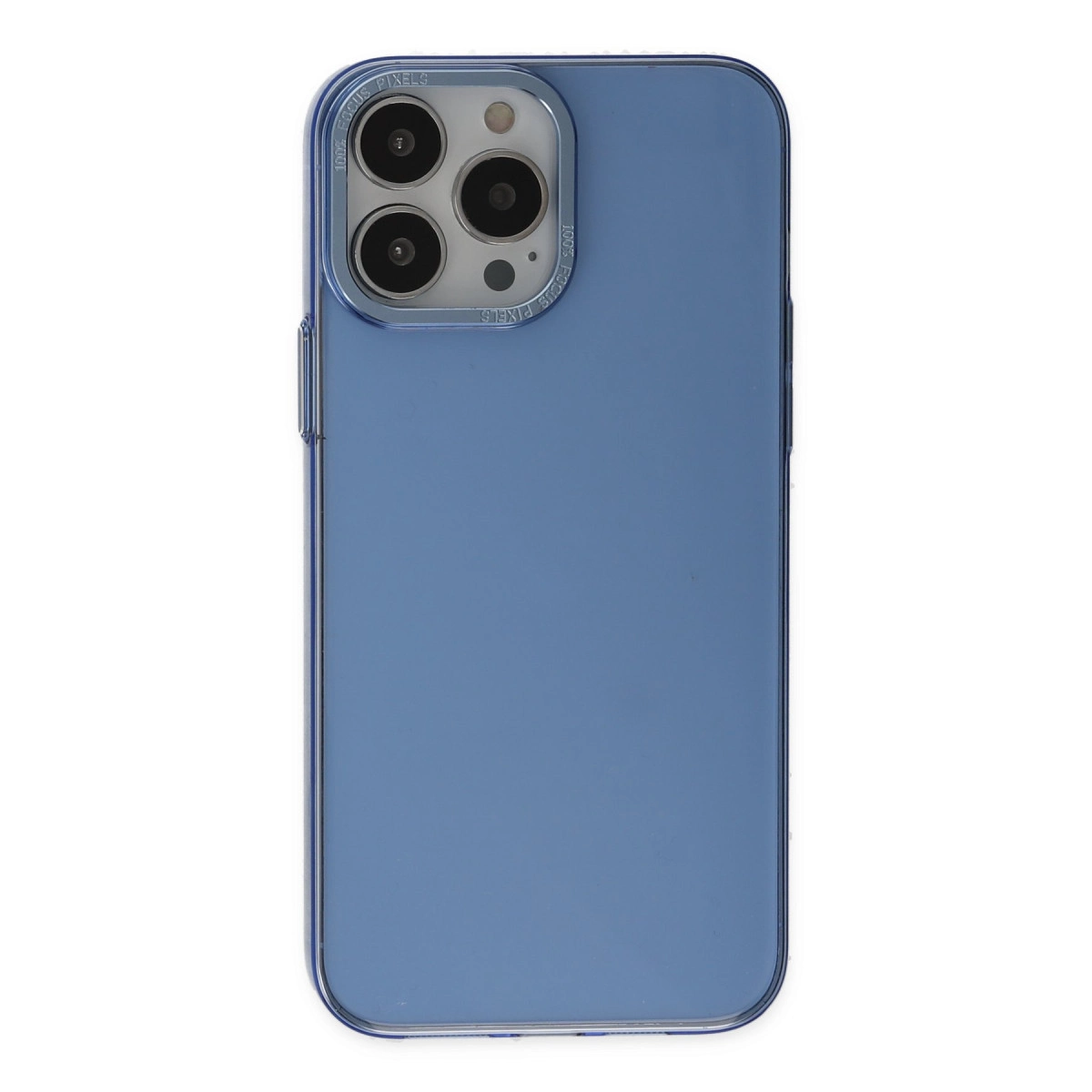 NEWFACE iPhone 14 Pro Uyumlu Anka Pc Sert Metal Kapak Telefon Kılıfı Mavi