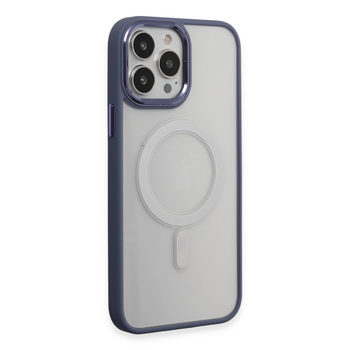 NEWFACE iPhone 15 Pro Max Uyumlu Room Magneticsafe Silikon Telefon Kılıfı Sierra Blue