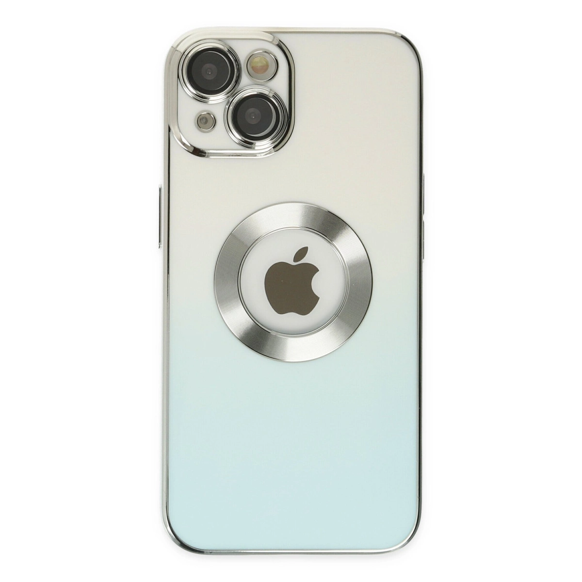Apple logosu ve üç kamerası olan iPhone'un arkası.