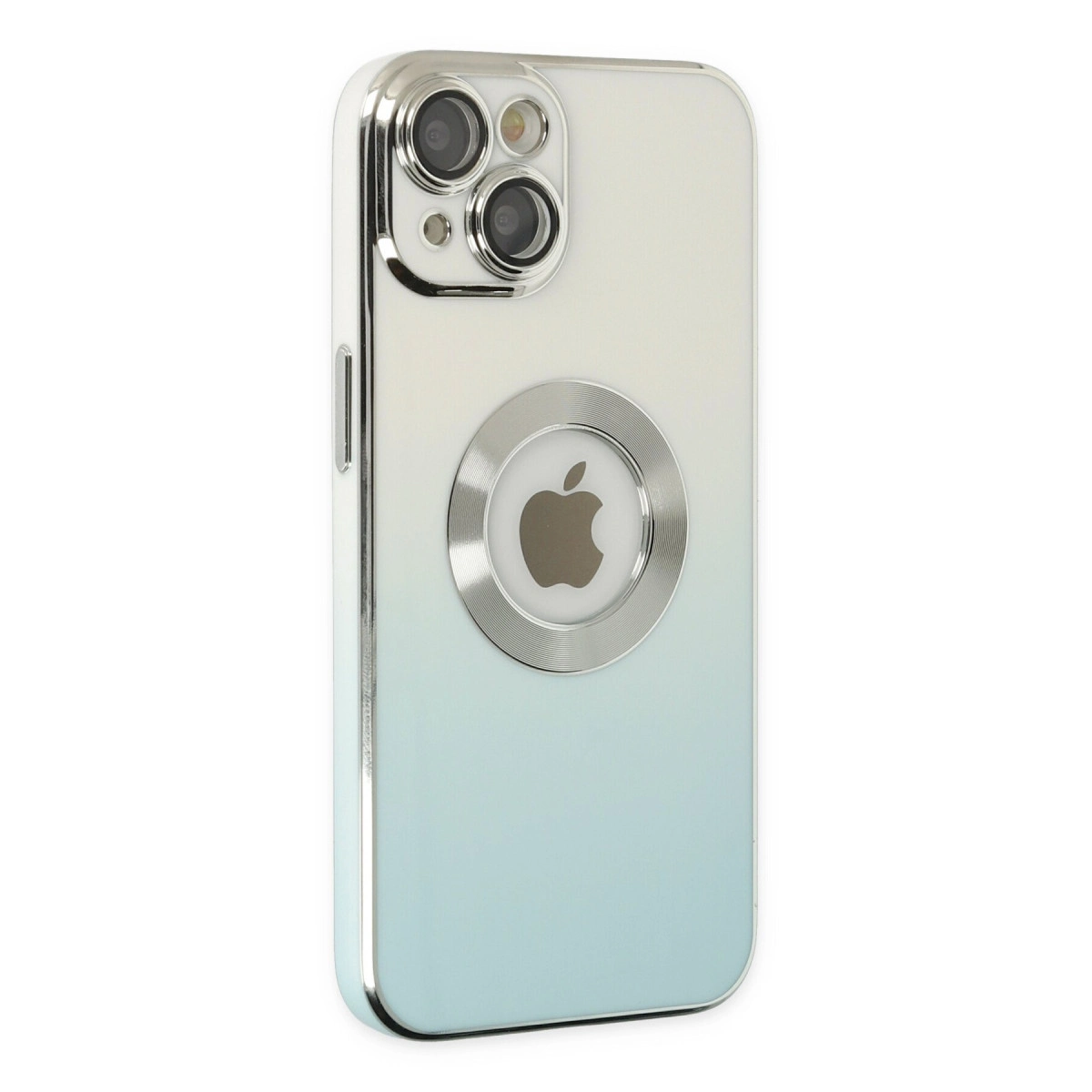Üç kameralı ve Apple logolu telefon kılıfı.