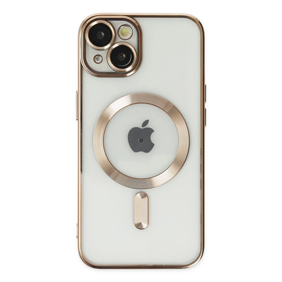 Kamera lensleri ve Apple logosu olan beyaz iPhone'un arkası.