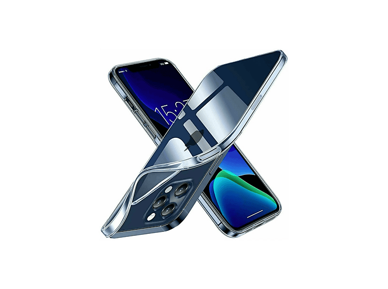 NEWFACE iPhone 15 Pro Uyumlu Lüx Şeffaf Silikon Telefon Kılıfı Şeffaf