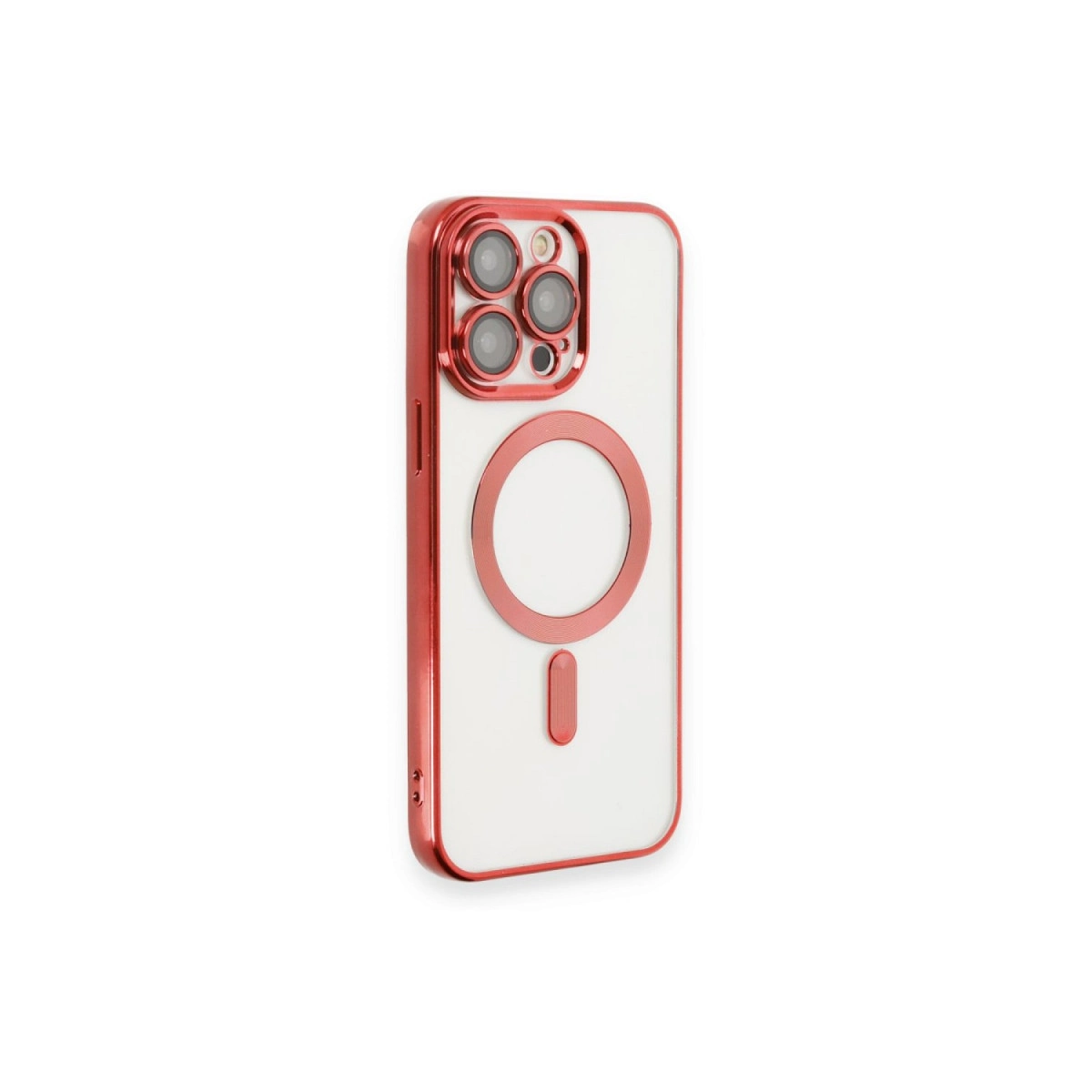 NEWFACE iPhone 14 Pro Max Uyumlu Kross Magneticsafe Kapak Telefon Kılıfı Kırmızı