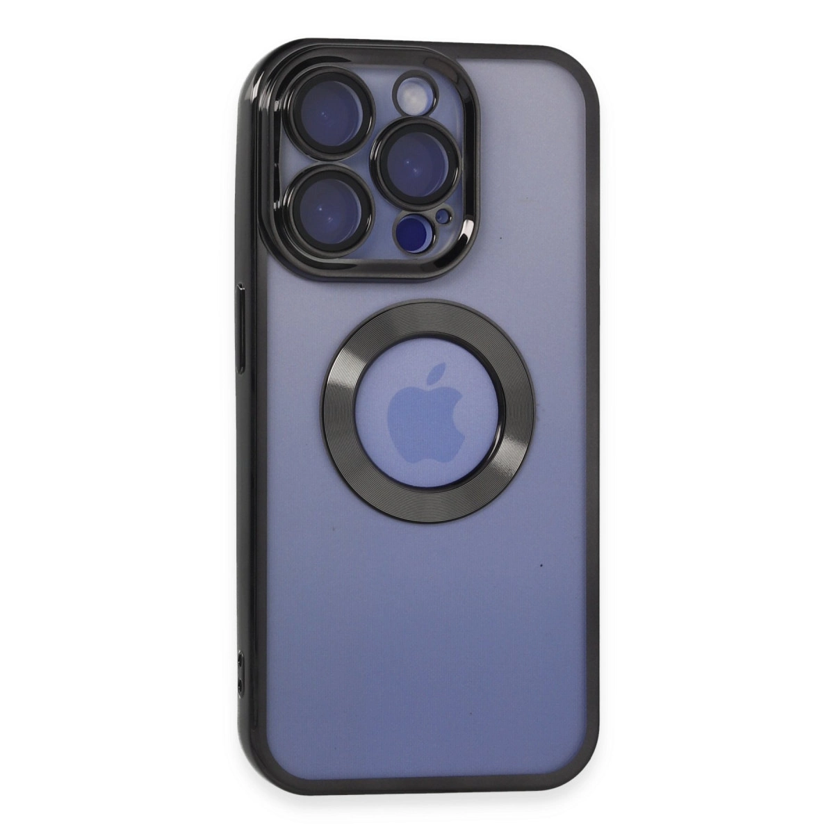 NEWFACE iPhone 15 Pro Uyumlu Slot Silikon Telefon Kılıfı Siyah