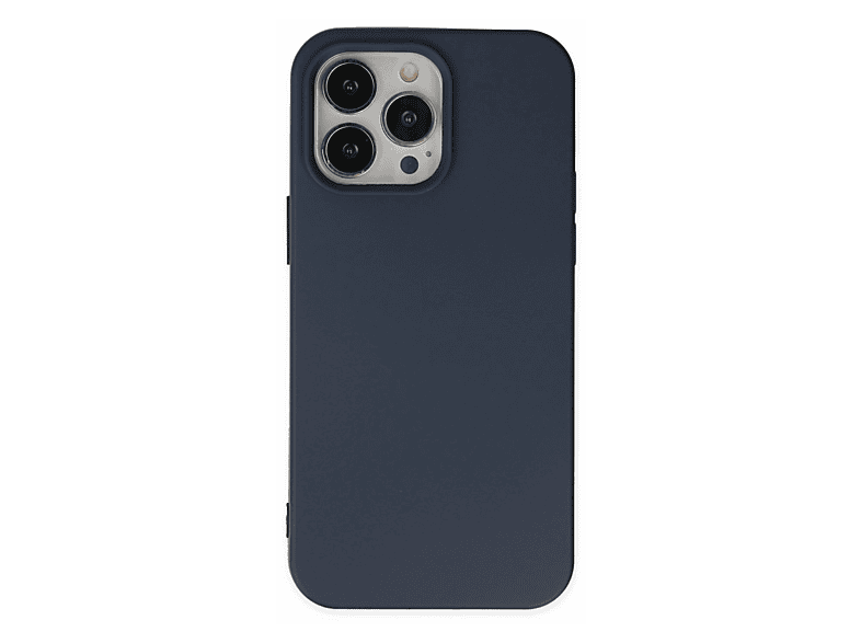 NEWFACE iPhone 14 Pro Uyumlu Nano İçi Kadife Silikon Telefon Kılıfı Lacivert