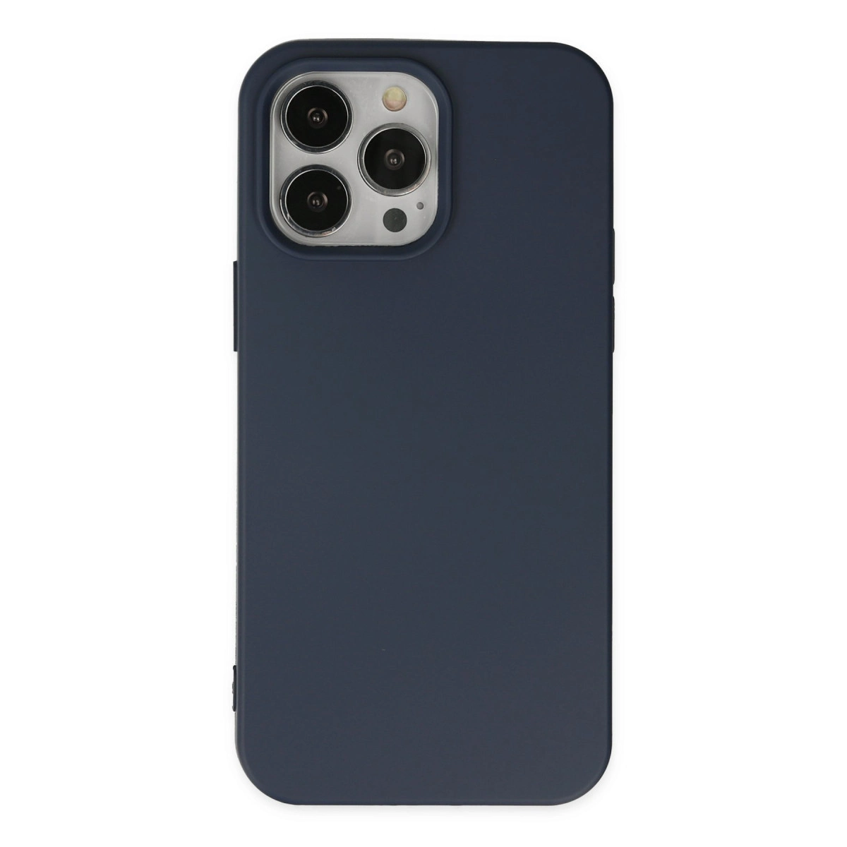 NEWFACE iPhone 15 Pro Uyumlu Nano İçi Kadife Silikon Telefon Kılıfı Lacivert