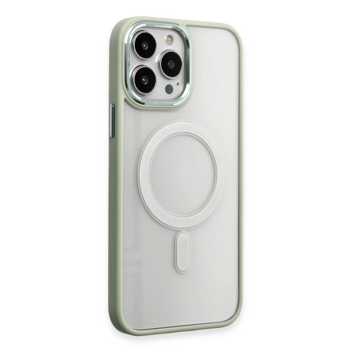 NEWFACE iPhone 15 Pro Uyumlu Room Magneticsafe Silikon Telefon Kılıfı Su Yeşili