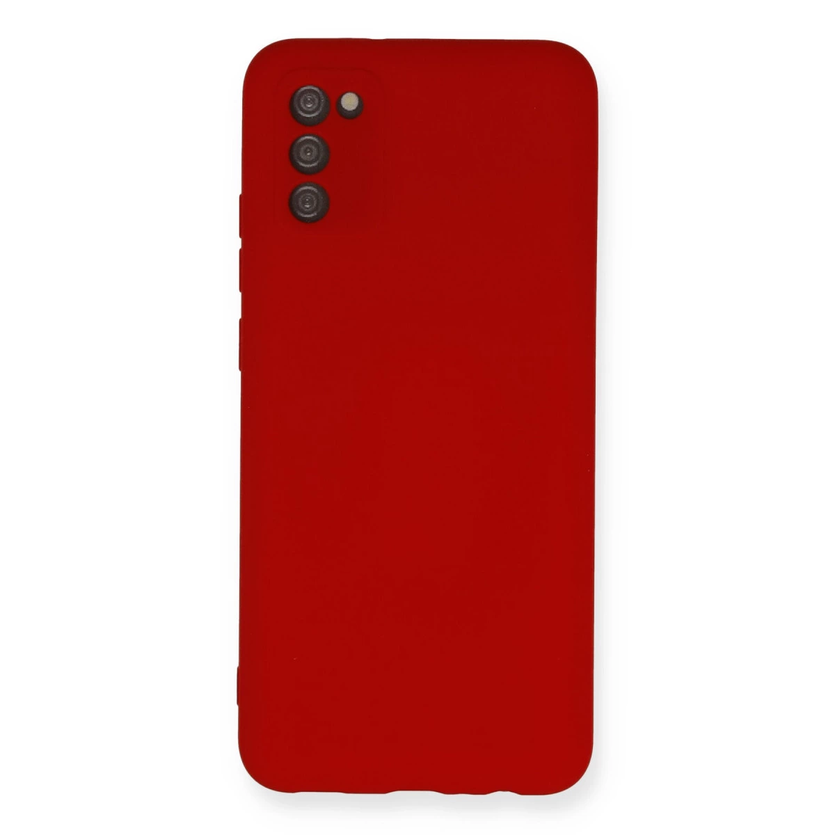 NEWFACE Samsung Galaxy A03S Uyumlu Nano İçi Kadife Silikon Telefon Kılıfı Kırmızı