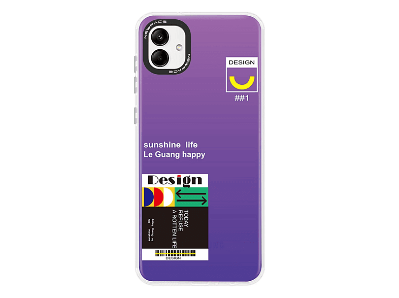 NEWFACE Samsung Galaxy A04 Uyumlu Estoril Desenli Kapak Telefon Kılıfı Çok Renkli
