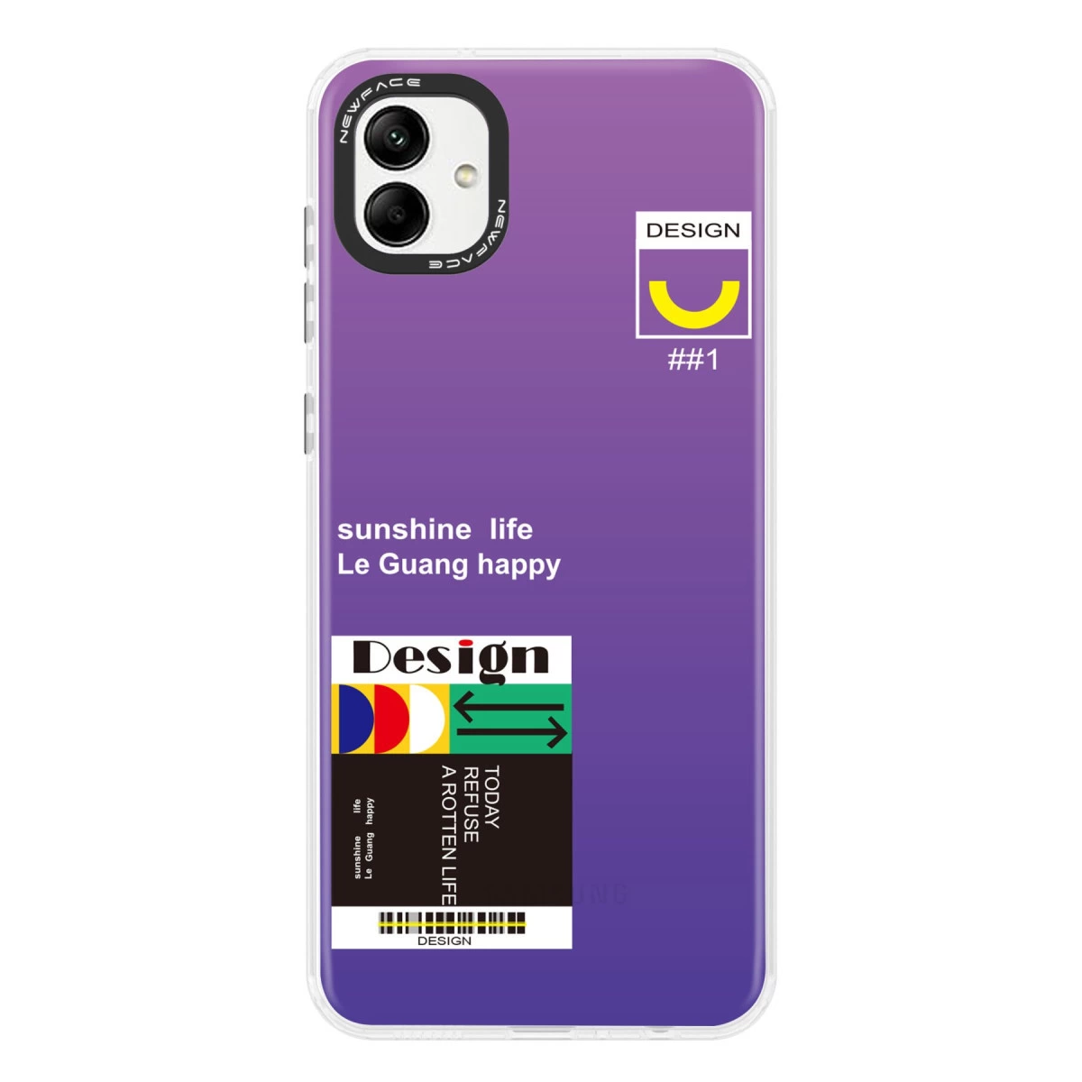 NEWFACE Samsung Galaxy A04 Uyumlu Estoril Desenli Kapak Telefon Kılıfı Çok Renkli