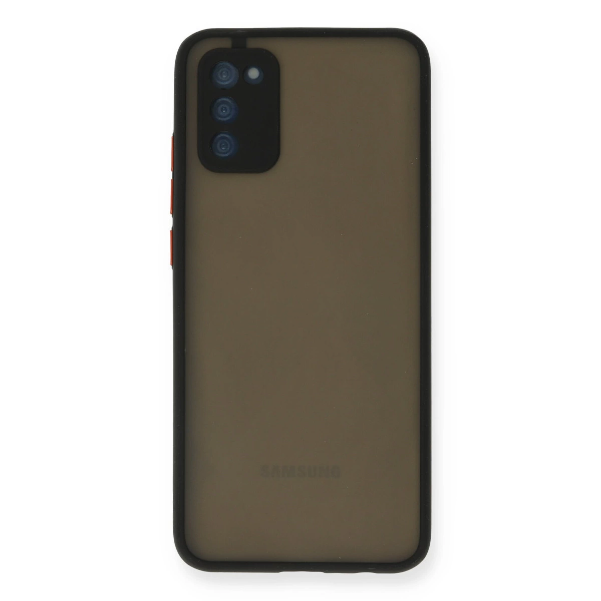 NEWFACE Samsung Galaxy A03S Uyumlu Montreal Silikon Kapak Telefon Kılıfı Siyah