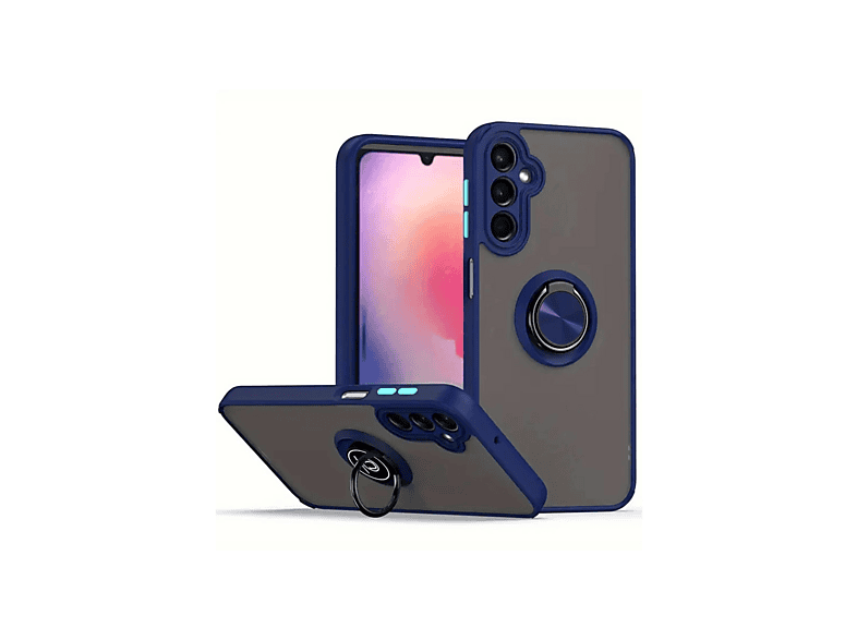 NEWFACE Samsung Galaxy A56 Uyumlu Montreal Yüzüklü Silikon Kapak Telefon Kılıfı Lacivert