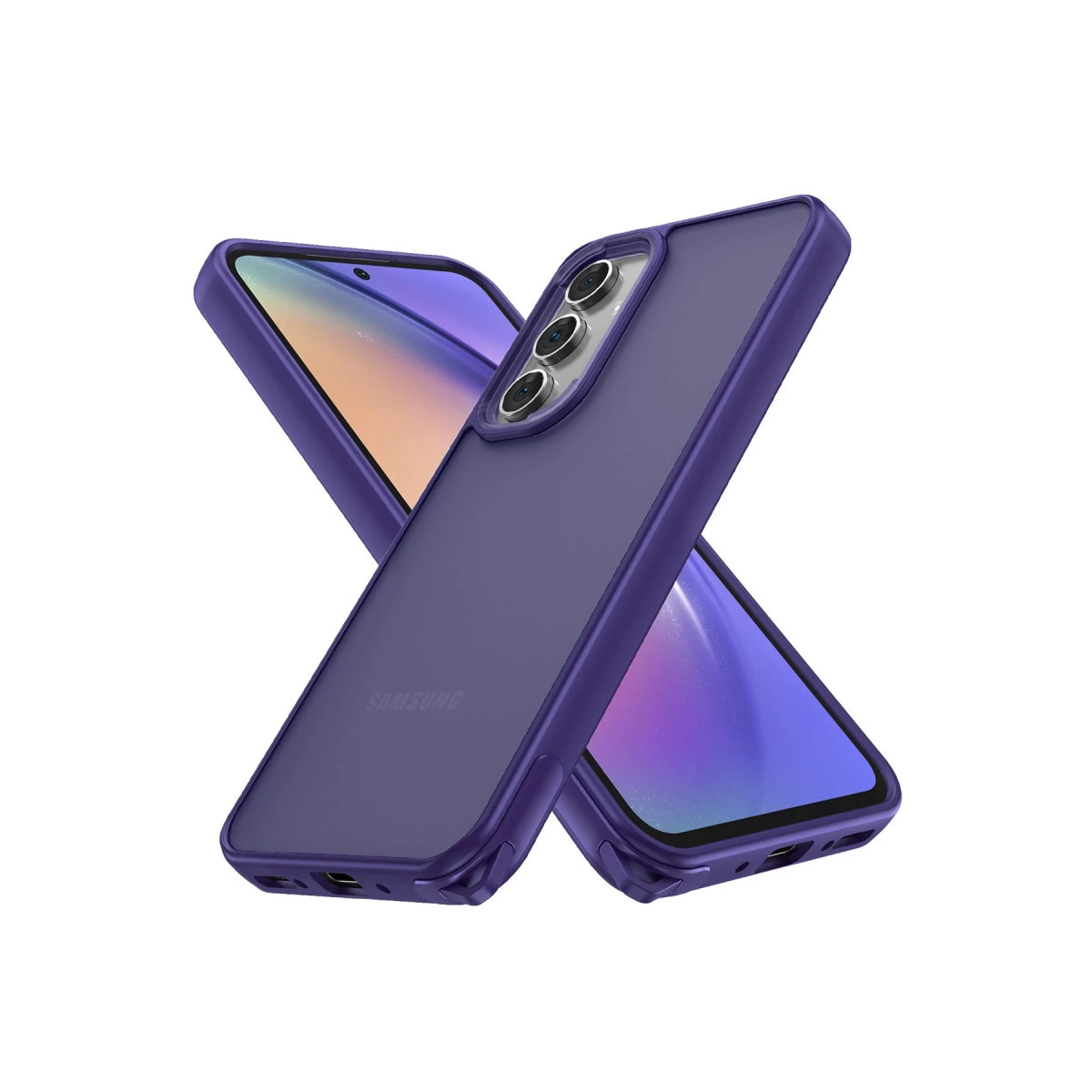 NEWFACE Samsung Galaxy A05S Uyumlu Elegant Kapak Telefon Kılıfı Derin Mor