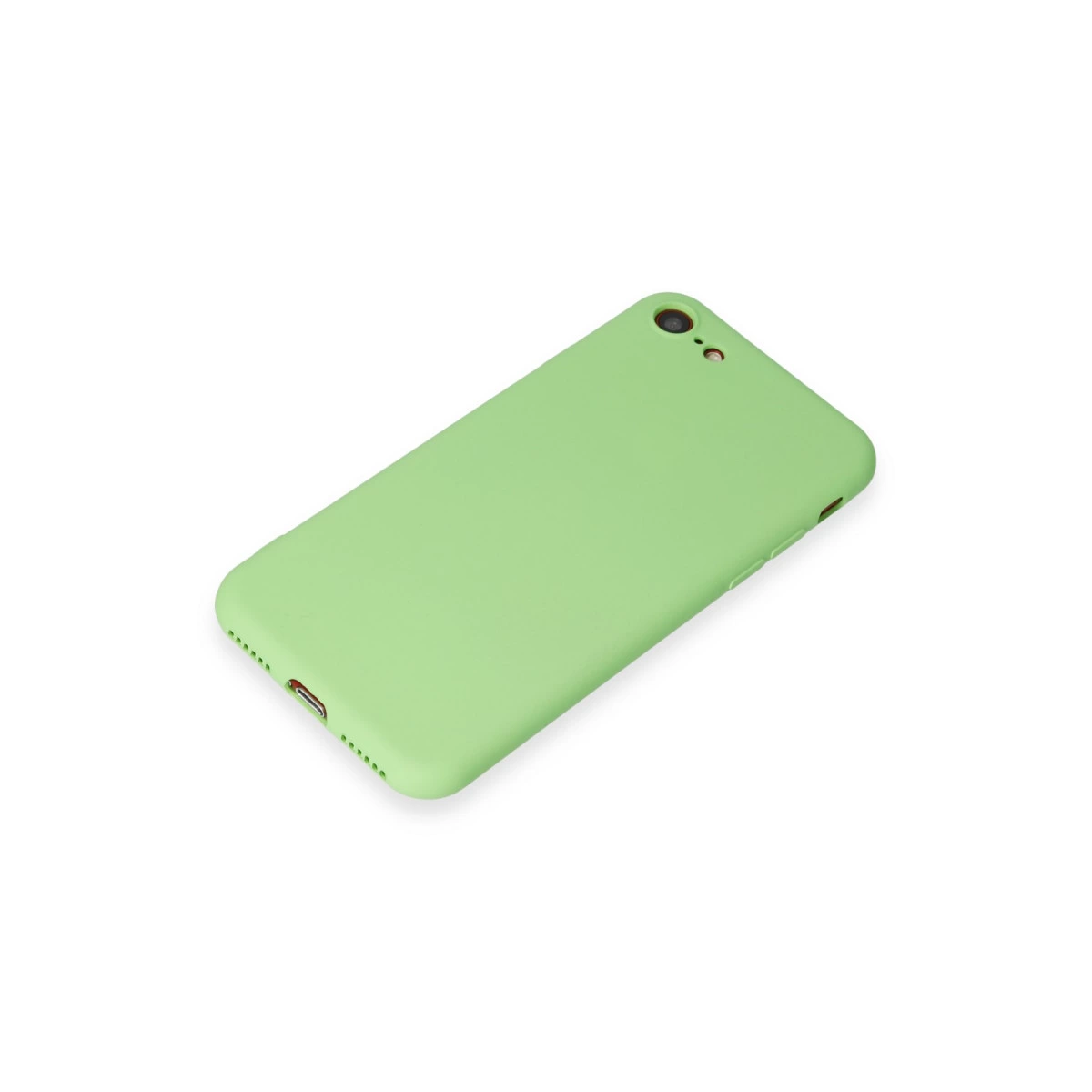 Açık yeşil telefon kılıfı beyaz arka planda.