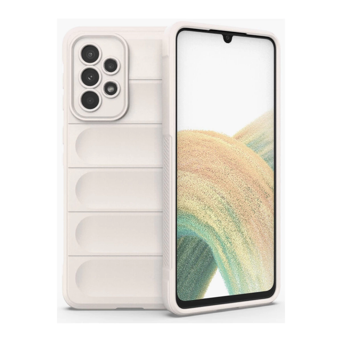 NEWFACE Samsung Galaxy A33 5G Uyumlu Optimum Silikon Telefon Kılıfı Krem