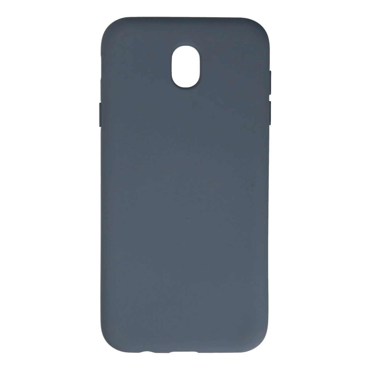 Üst kısmında oval kesimli koyu gri telefon kılıfı.