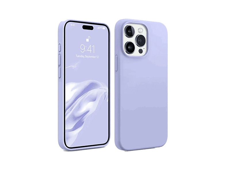 NEWFACE iPhone 15 Pro Max Uyumlu First Silikon Telefon Kılıfı Lila