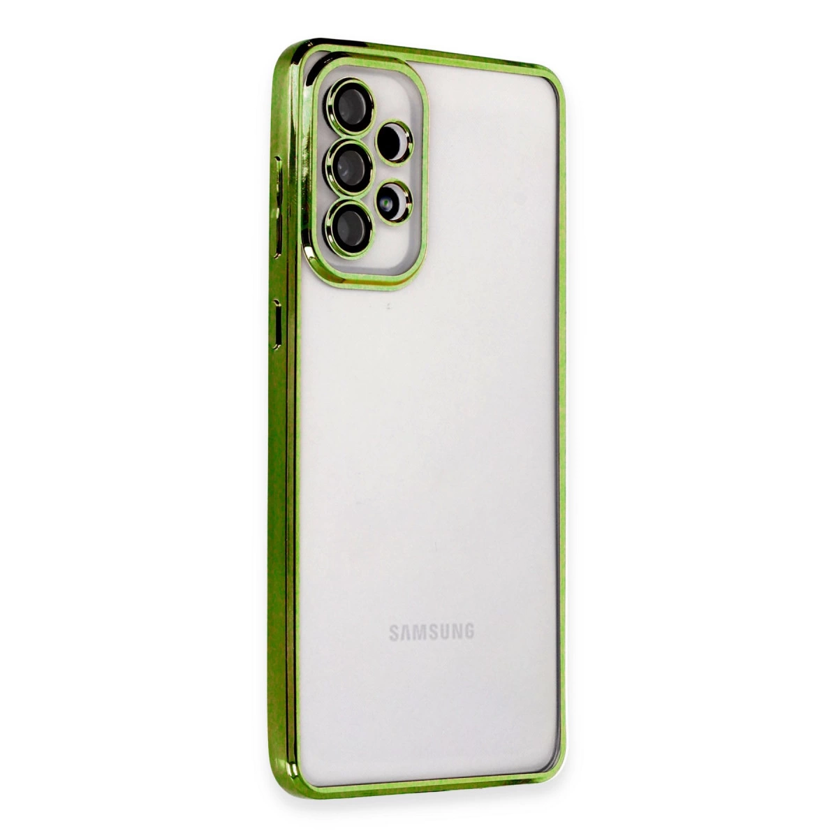 NEWFACE Samsung Galaxy A73 5G Uyumlu Kamera Korumalı Lensli Silikon Telefon Kılıfı Yeşil