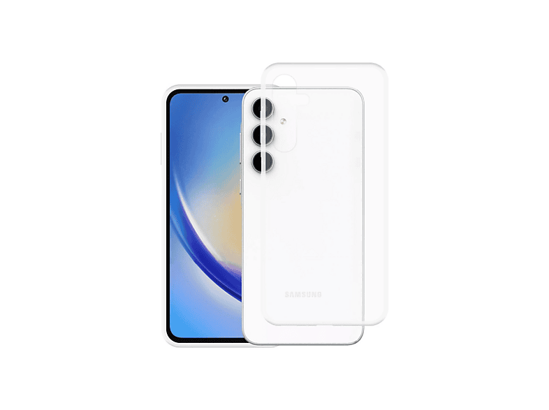 NEWFACE Samsung Galaxy A35 5G Uyumlu Lüx Şeffaf Silikon Telefon Kılıfı Şeffaf