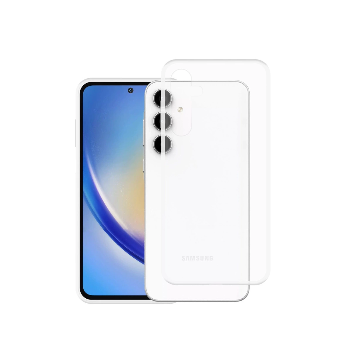 NEWFACE Samsung Galaxy A35 5G Uyumlu Lüx Şeffaf Silikon Telefon Kılıfı Şeffaf
