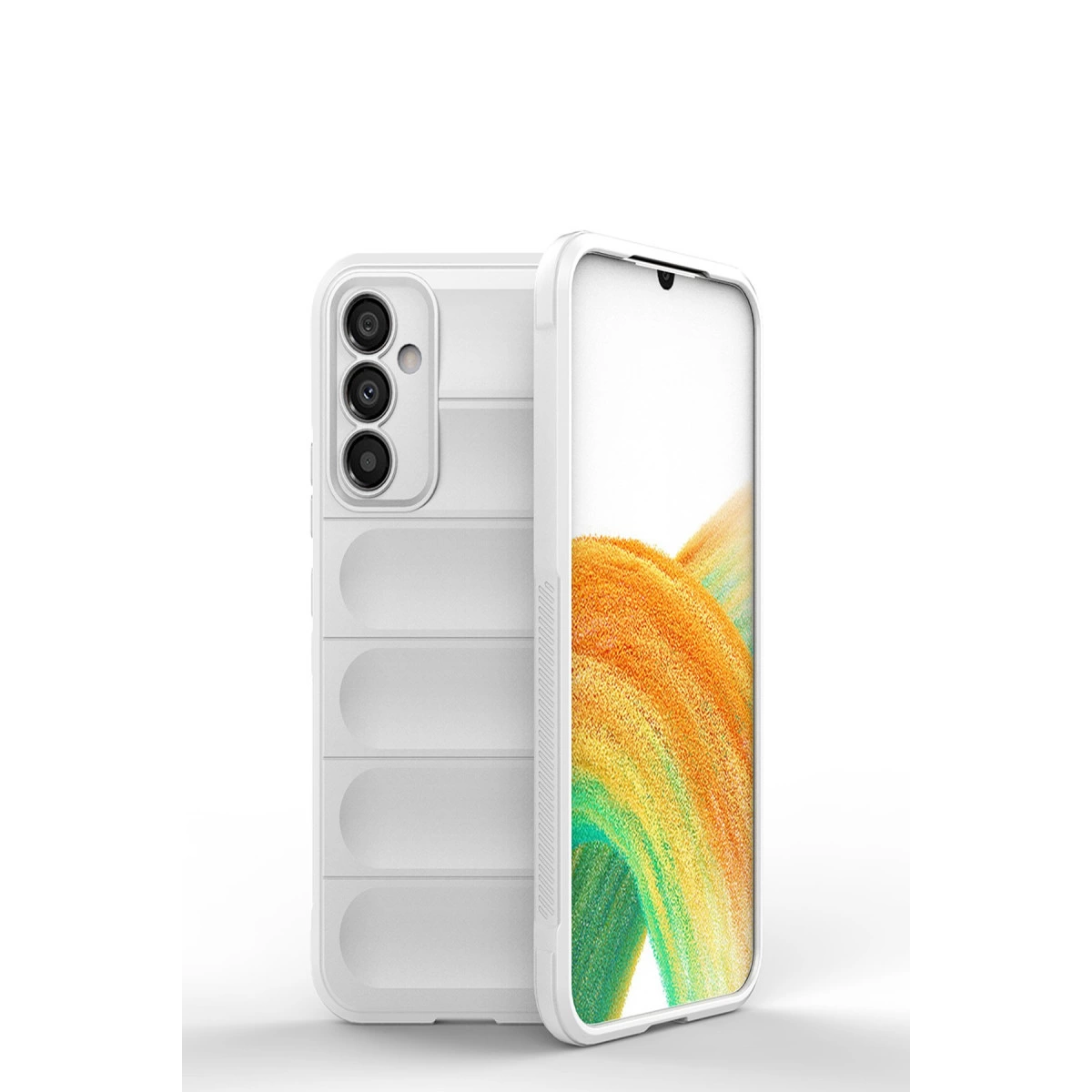 NEWFACE Samsung Galaxy M34 5G Uyumlu Optimum Silikon Telefon Kılıfı Krem