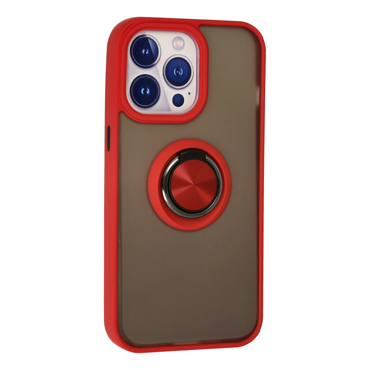 Kamera kesimli, halka tutuculu kırmızı telefon kılıfı.