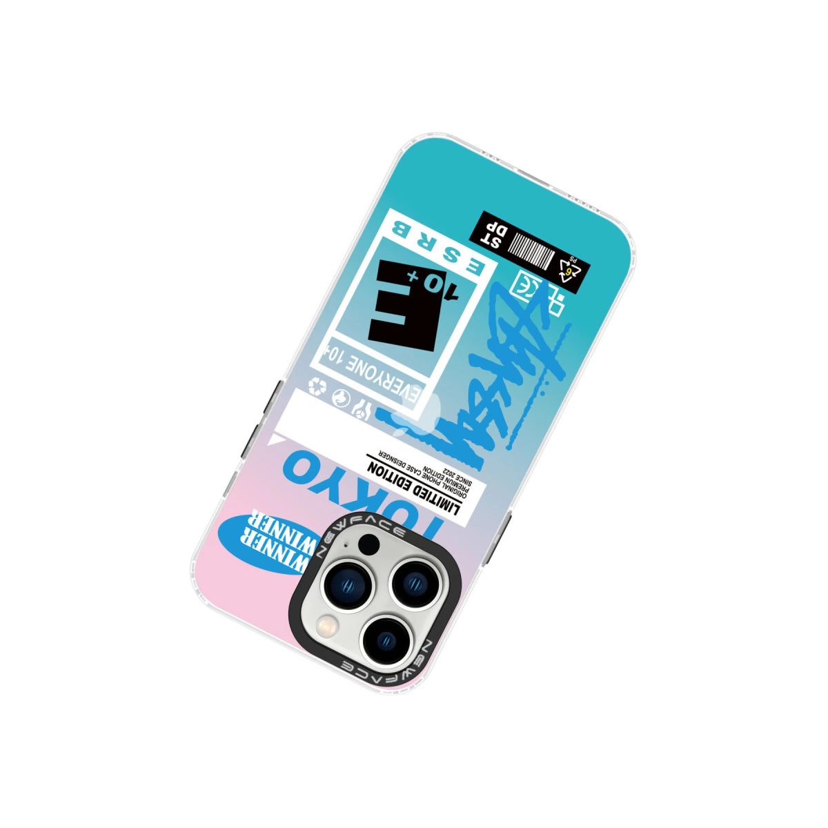 Tokyo yazısı, ESRB logosu ve Stussy markası bulunan telefon kılıfı.