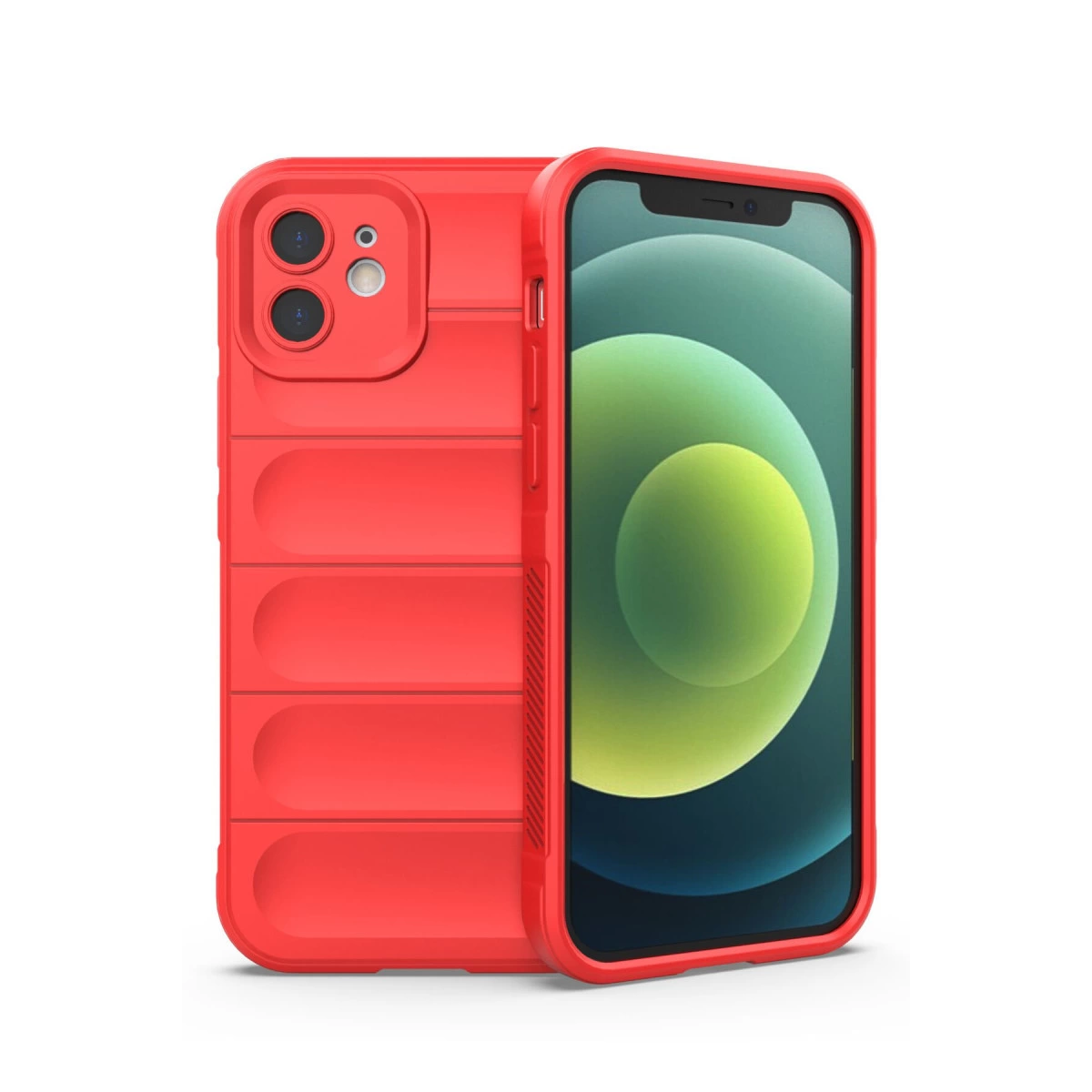 NEWFACE iPhone 12 Uyumlu Optimum Silikon Telefon Kılıfı Kırmızı