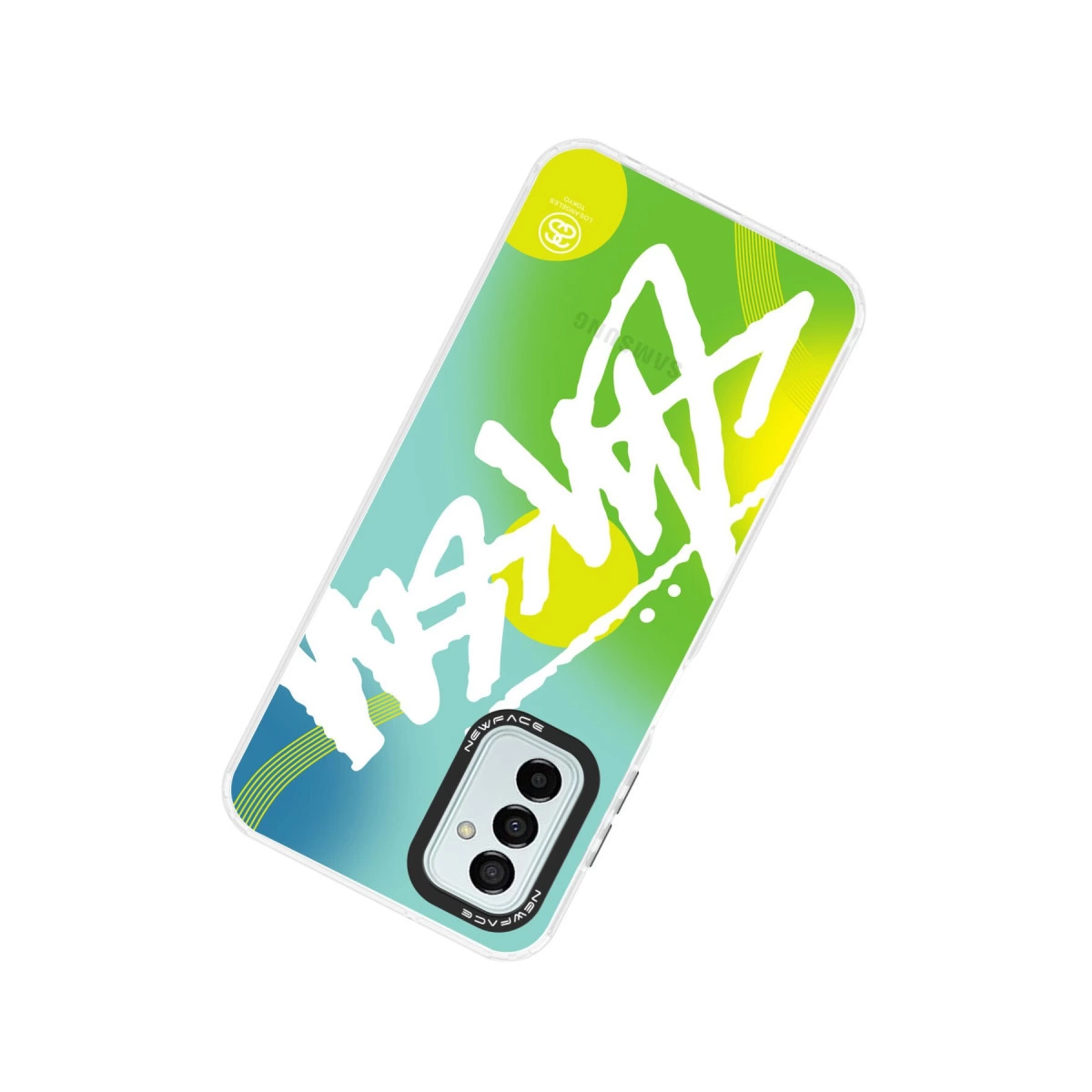 Renkli arka planlı ve beyaz yazılı bir akıllı telefon.