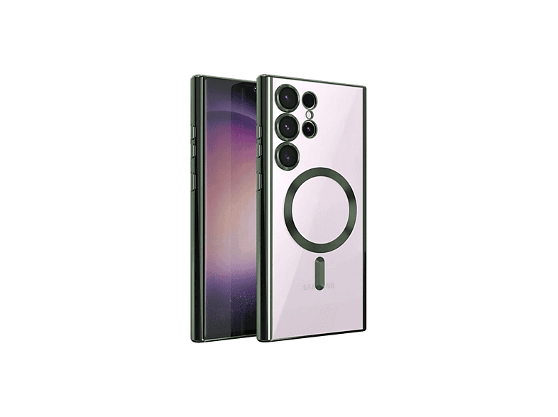 NEWFACE Samsung Galaxy S24 Ultra Uyumlu Kross Magneticsafe Kapak Telefon Kılıfı Koyu Yeşil