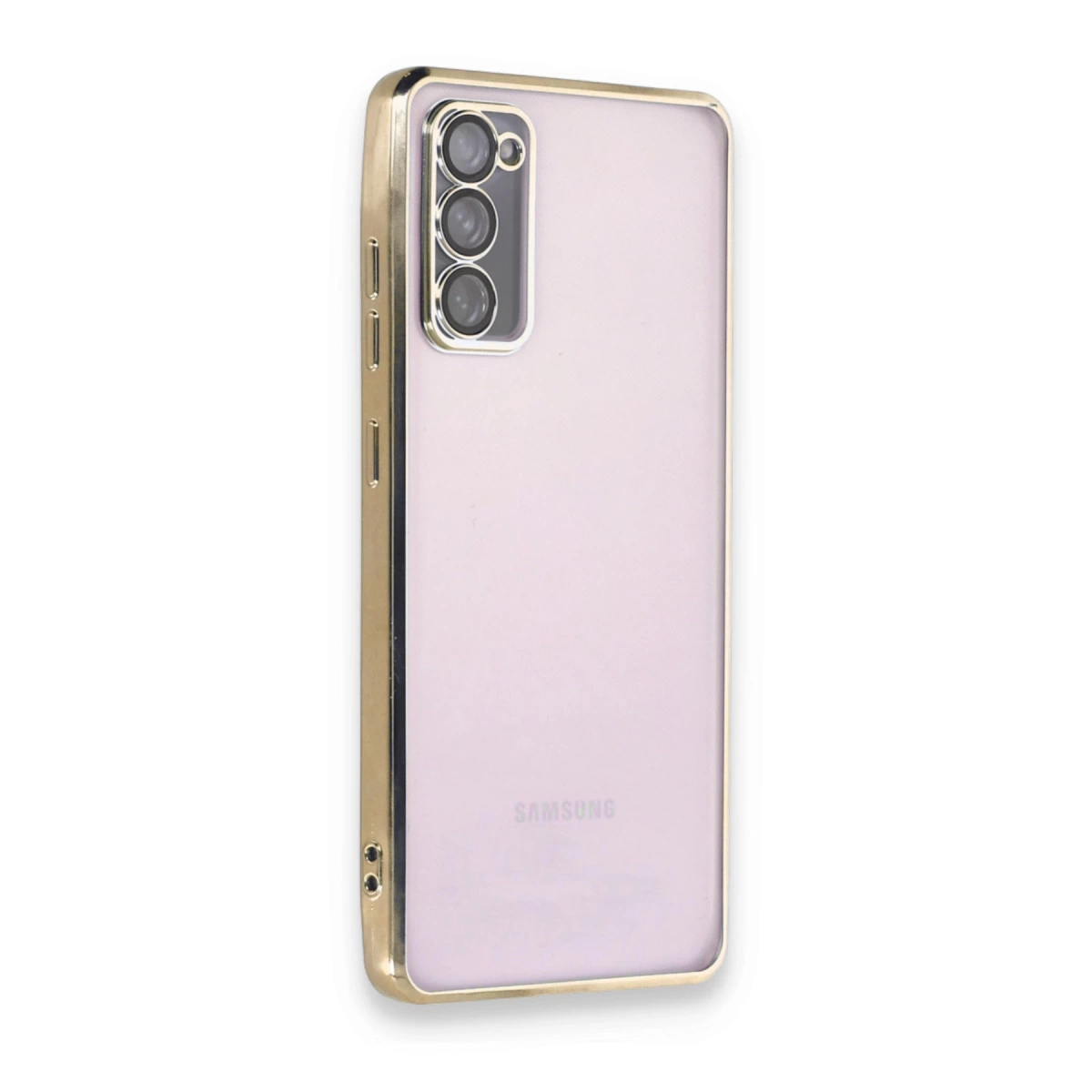 NEWFACE Samsung Galaxy S20 FE Uyumlu Kamera Korumalı Lensli Silikon Telefon Kılıfı Gold
