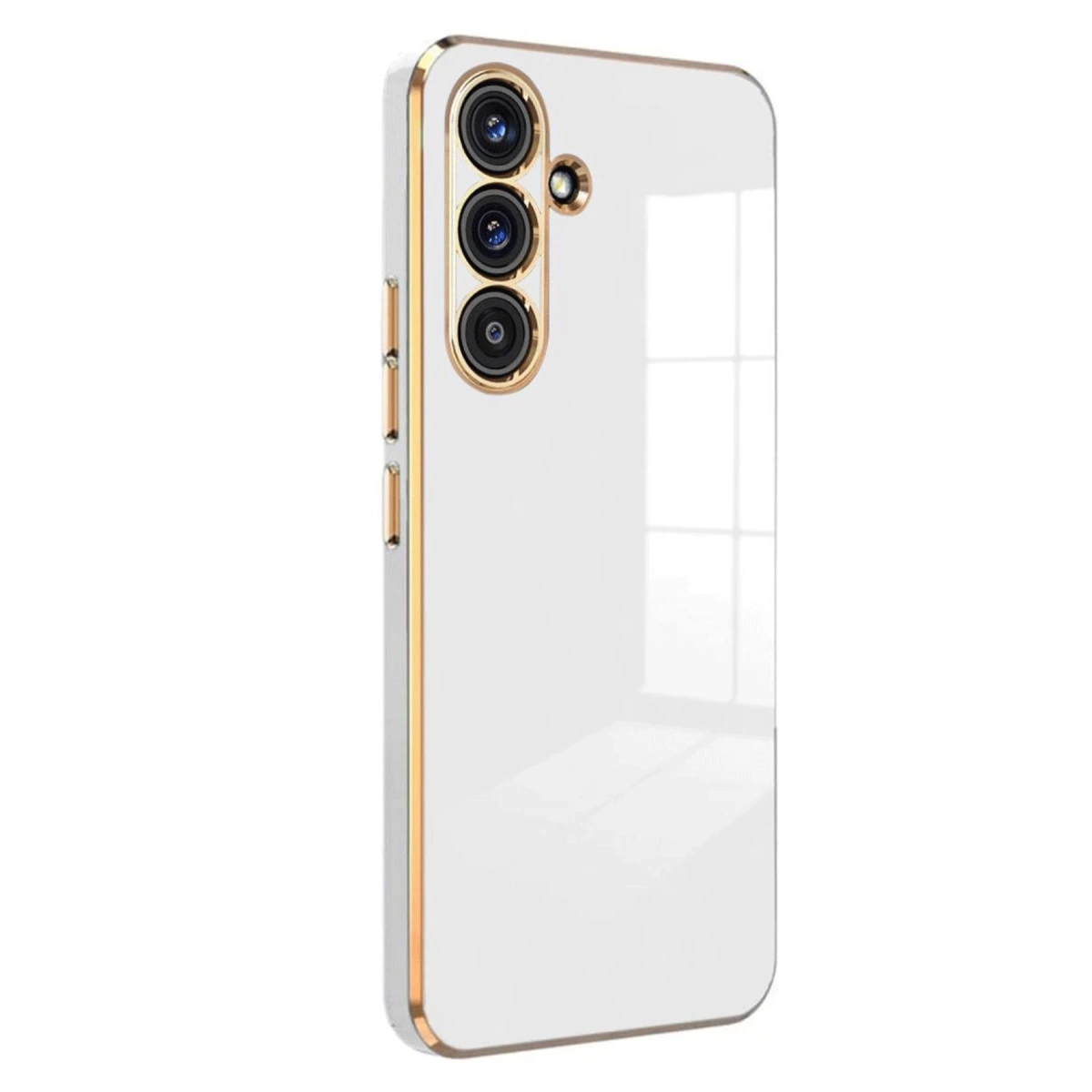 NEWFACE Samsung Galaxy S25 Plus Uyumlu Volet Silikon Telefon Kılıfı Beyaz