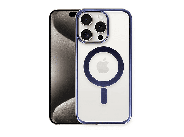 NEWFACE iPhone 15 Pro Max Uyumlu Erozi Magsafe Kapak Telefon Kılıfı Lacivert