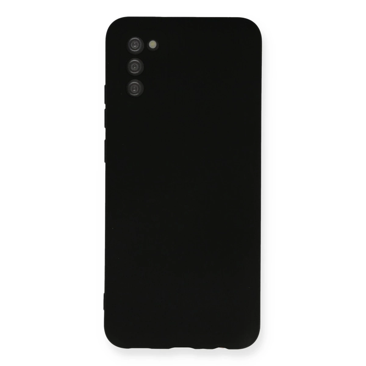 NEWFACE Samsung Galaxy A03S Uyumlu Nano İçi Kadife Silikon Telefon Kılıfı Siyah