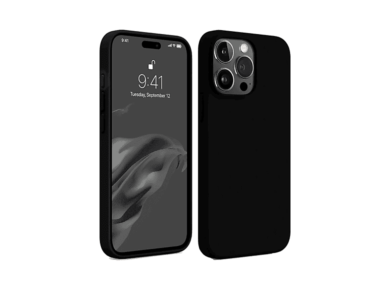 NEWFACE iPhone 15 Pro Uyumlu First Silikon Telefon Kılıfı Siyah
