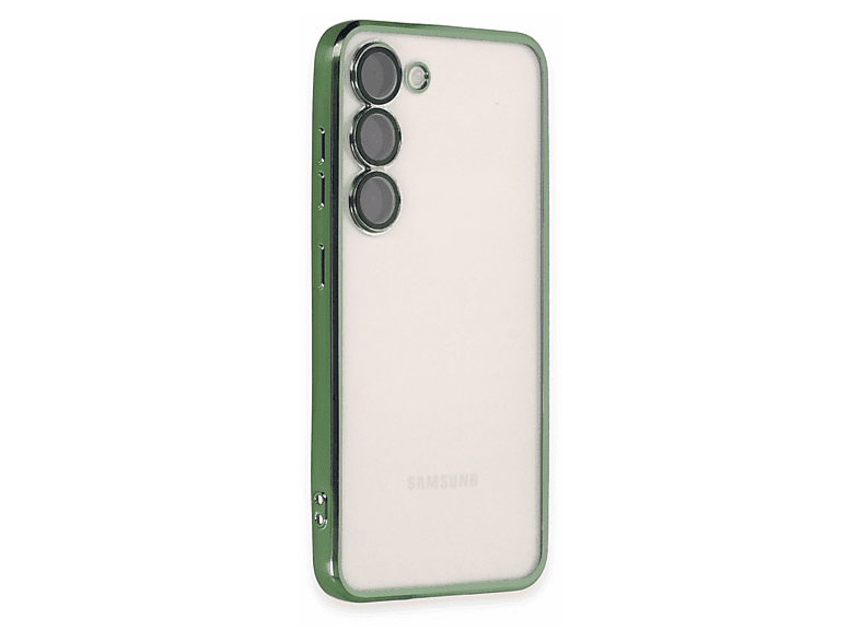 NEWFACE Samsung Galaxy S24 Uyumlu Kamera Korumalı Lensli Silikon Telefon Kılıfı Yeşil
