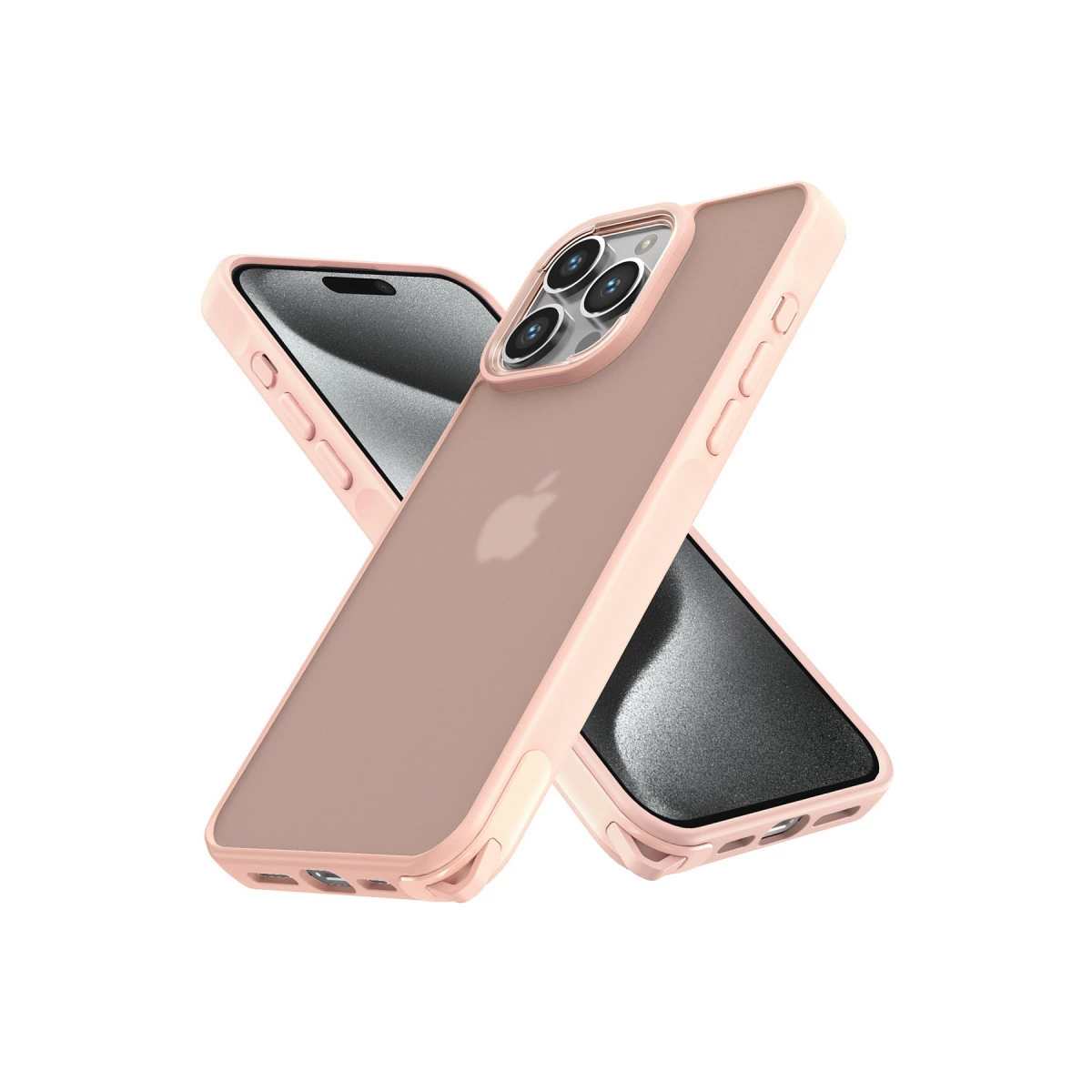 NEWFACE iPhone 15 Pro Uyumlu Elegant Kapak Telefon Kılıfı Pudra