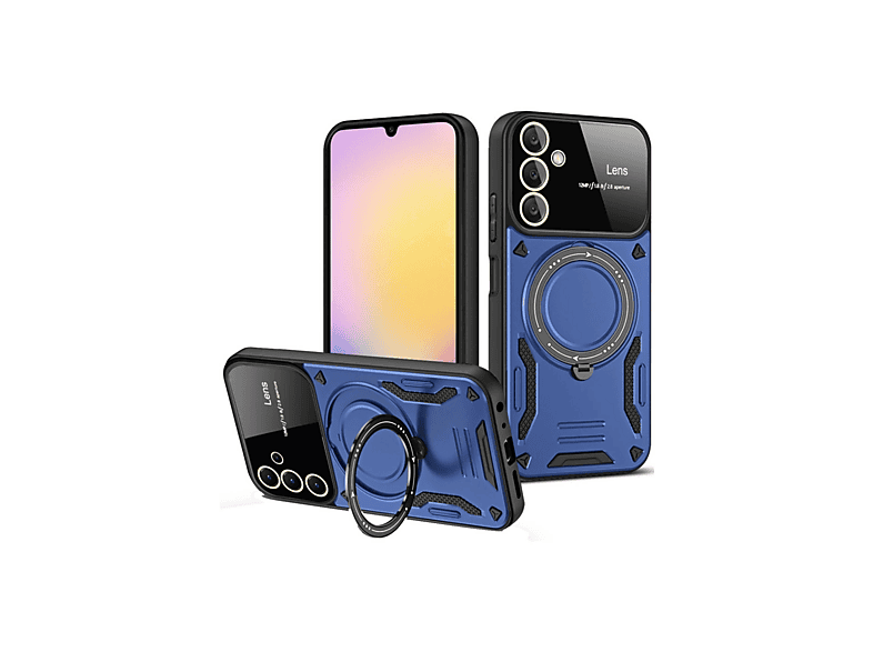 NEWFACE Samsung Galaxy A15 4G Uyumlu Joy Lens Standlı Kapak Telefon Kılıfı Lacivert