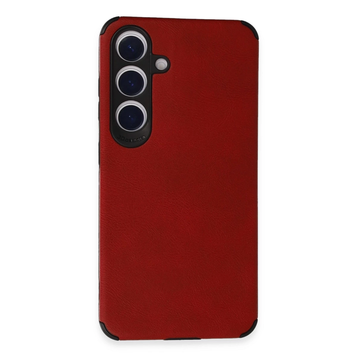 NEWFACE Samsung Galaxy S24 Uyumlu Loop Deri Silikon Telefon Kılıfı Kırmızı