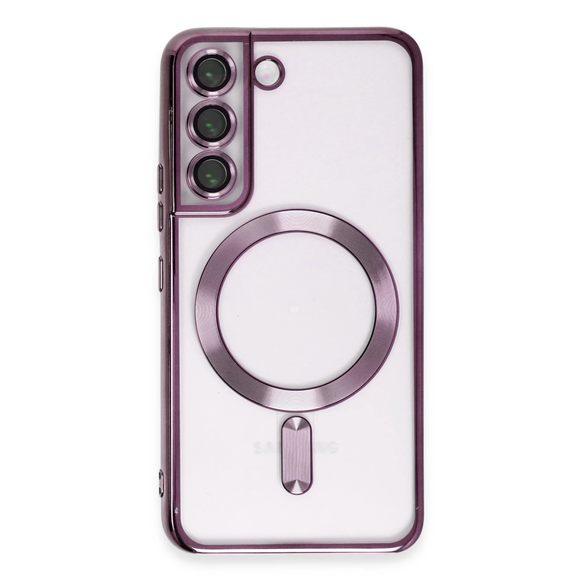 NEWFACE Samsung Galaxy S22 Uyumlu Kross Magneticsafe Kapak Telefon Kılıfı Mor