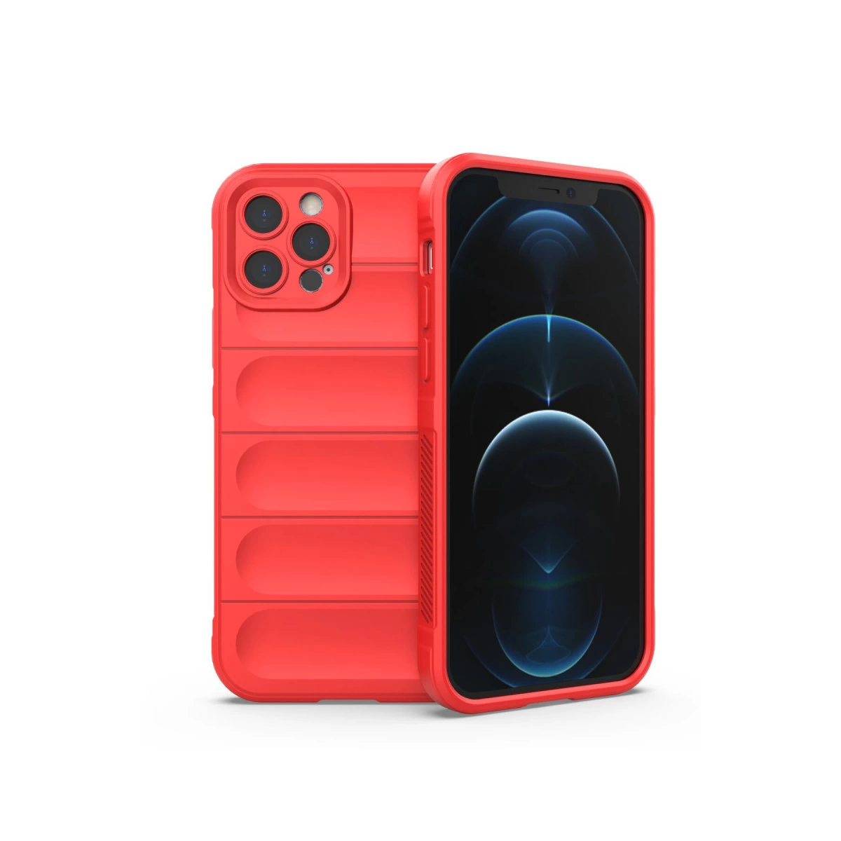 NEWFACE iPhone 12 Pro Uyumlu Optimum Silikon Telefon Kılıfı Kırmızı