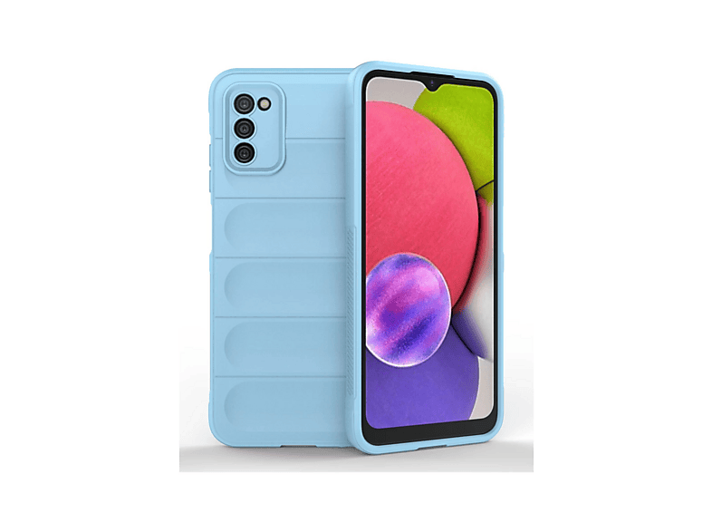 NEWFACE Samsung Galaxy A03s Uyumlu Optimum Silikon Telefon Kılıfı Sky Blue