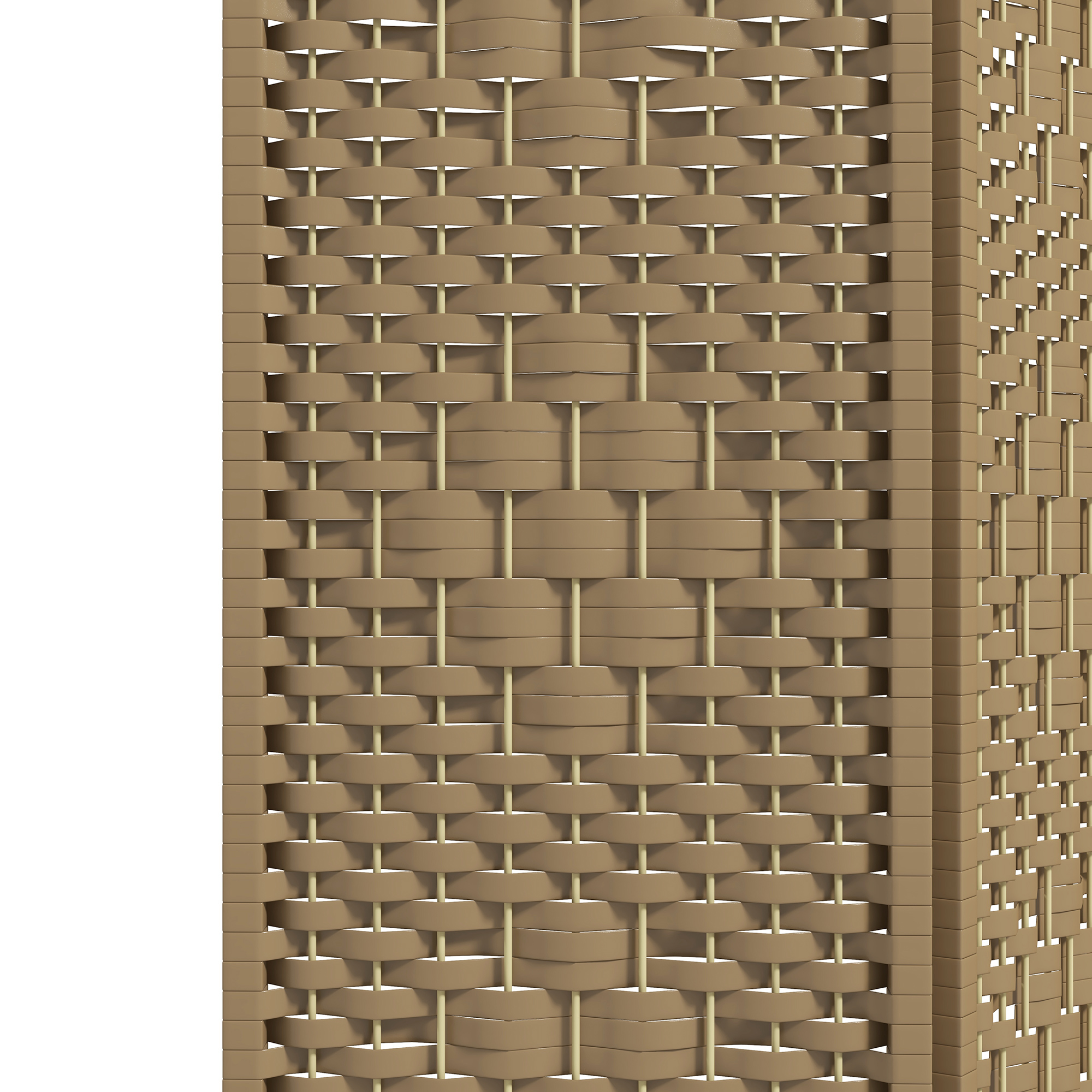 Textura tejida marrón con varillas verticales y efectos de sombra.