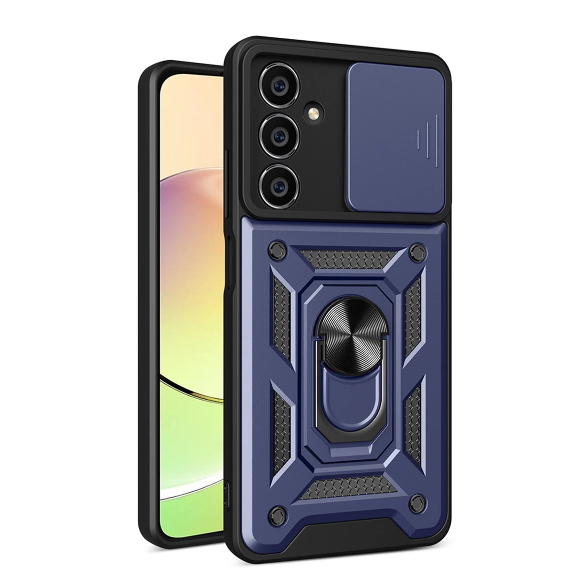 NEWFACE Samsung Galaxy A05S Uyumlu Pars Lens Yüzüklü Silikon Telefon Kılıfı Lacivert