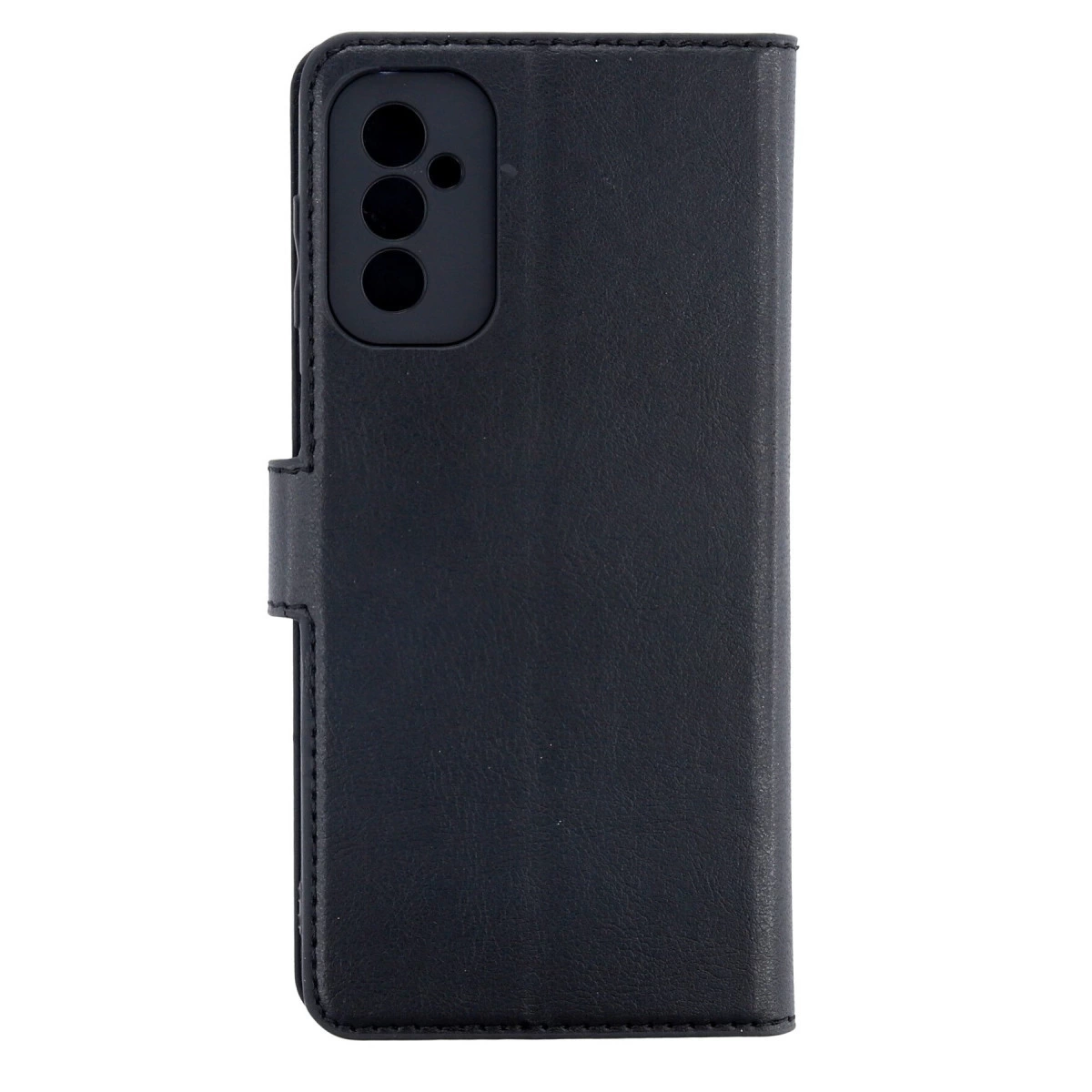 Üç lensli siyah telefon kılıfı.