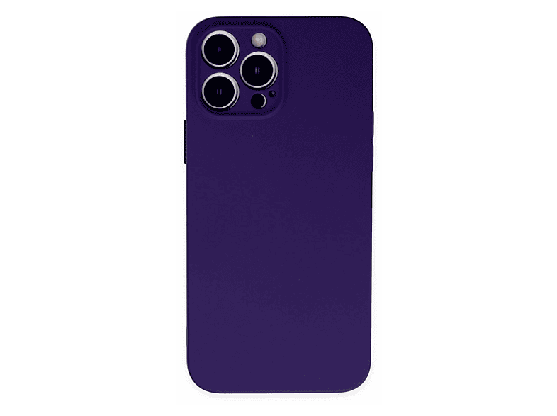 NEWFACE iPhone 13 Pro Max Uyumlu Nano İçi Kadife Silikon Telefon Kılıfı Mor