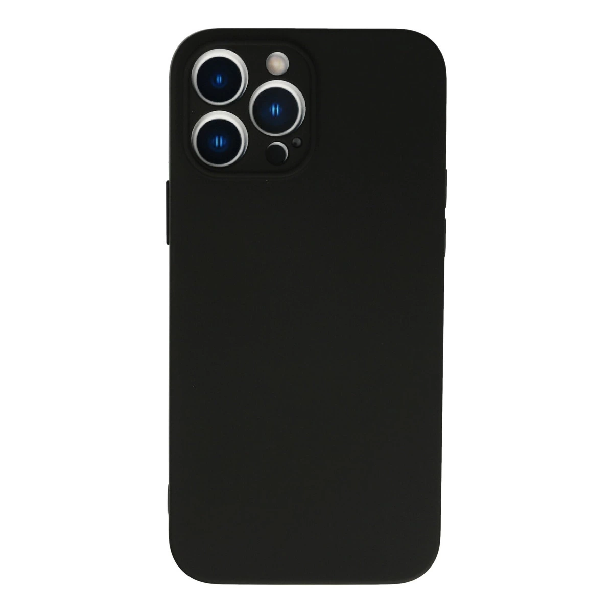 NEWFACE iPhone 13 Pro Max Uyumlu Nano İçi Kadife Silikon Telefon Kılıfı Siyah