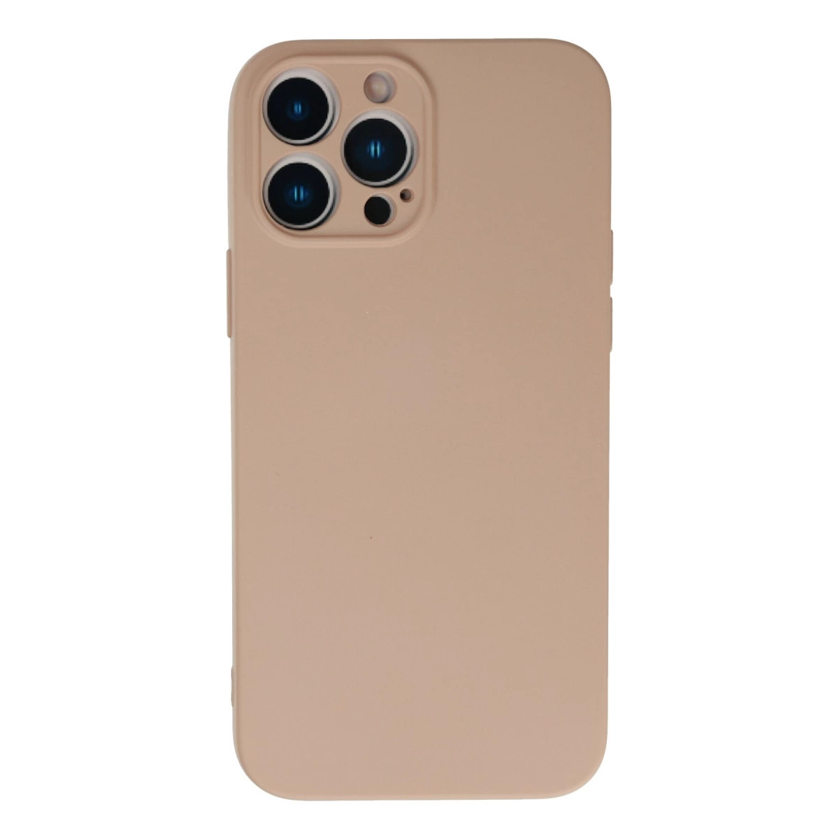 NEWFACE iPhone 13 Pro Uyumlu Nano İçi Kadife Silikon Telefon Kılıfı Pudra