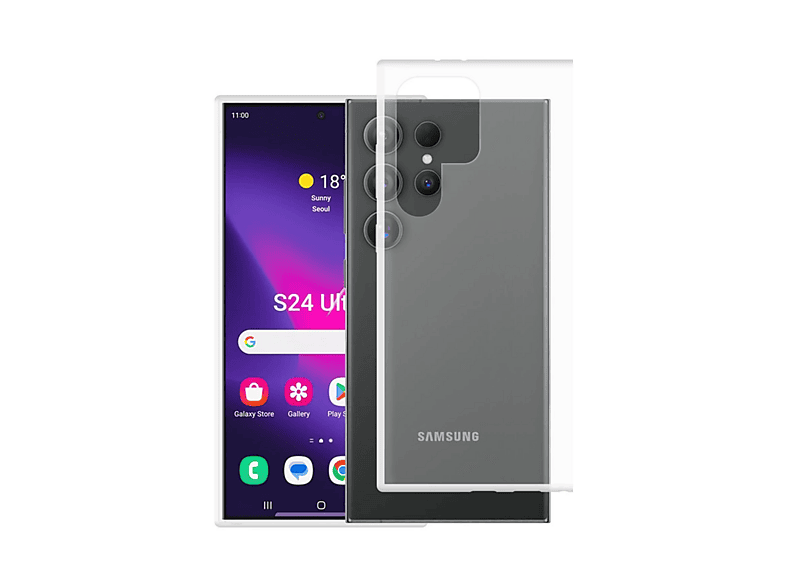 NEWFACE Samsung Galaxy S24 Ultra Uyumlu Lüx Şeffaf Silikon Telefon Kılıfı Şeffaf