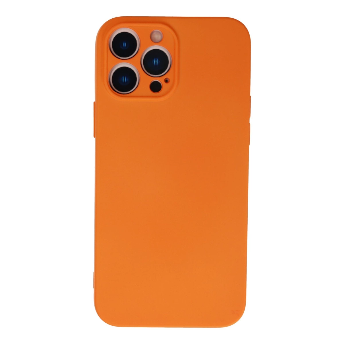 NEWFACE iPhone 13 Pro Max Uyumlu Nano İçi Kadife Silikon Telefon Kılıfı Turuncu
